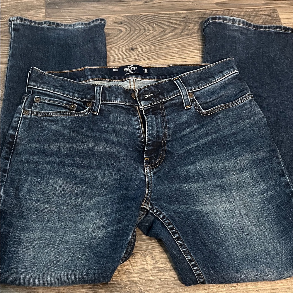 Hollister Dark Wash Straight Jeans